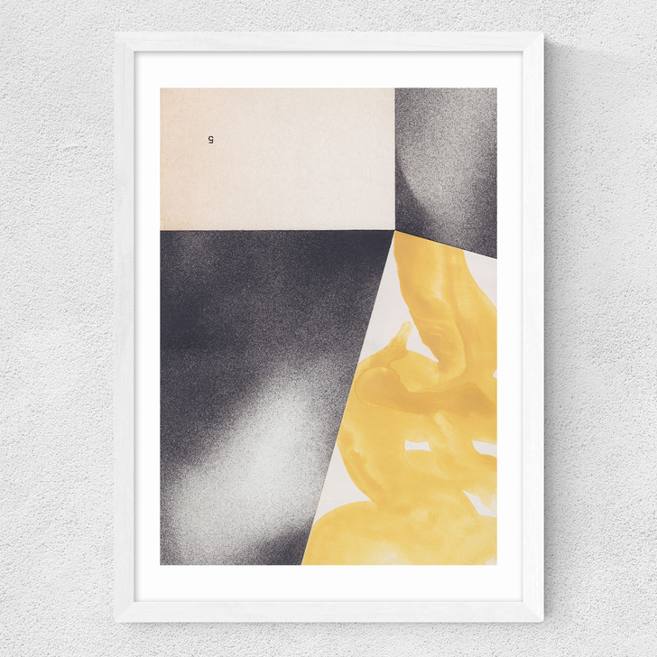 Number Five Medium White Frame