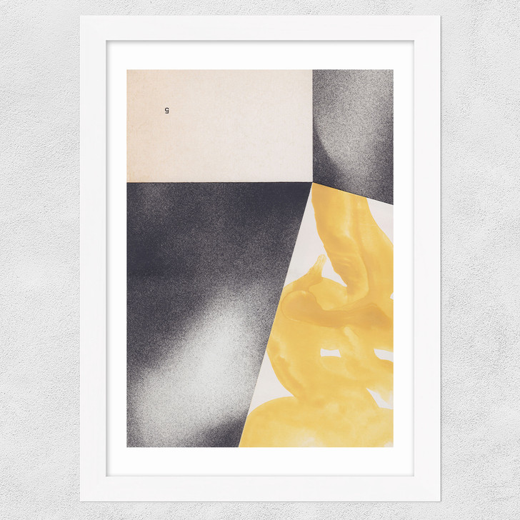 Number Five Wide White Frame