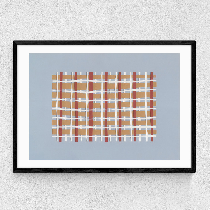 Woven Lines I Narrow Black Frame