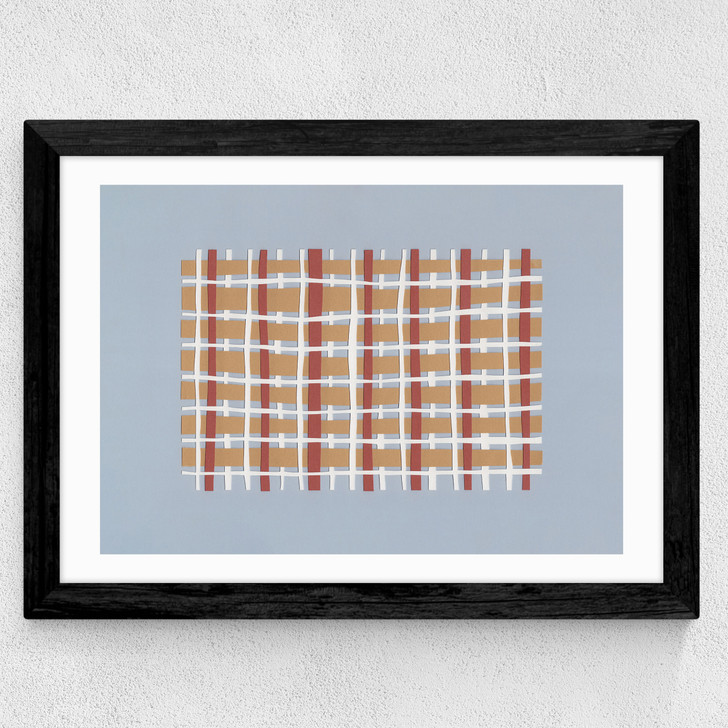Woven Lines I Wide Black Frame