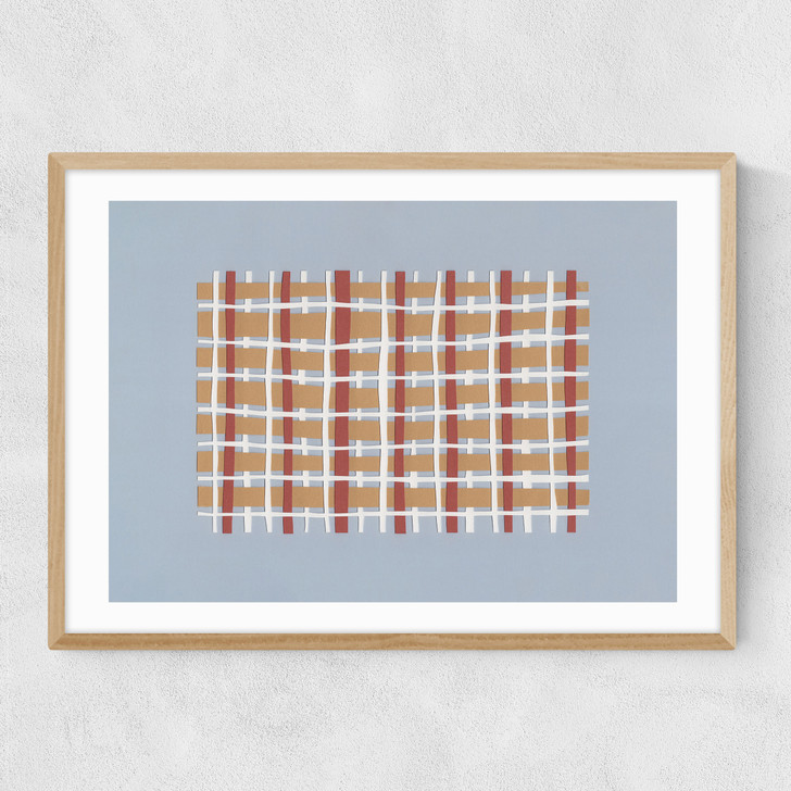 Woven Lines I Narrow Oak Frame