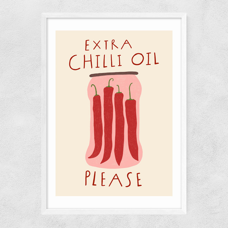 Extra Chilli Oil Narrow White Frame