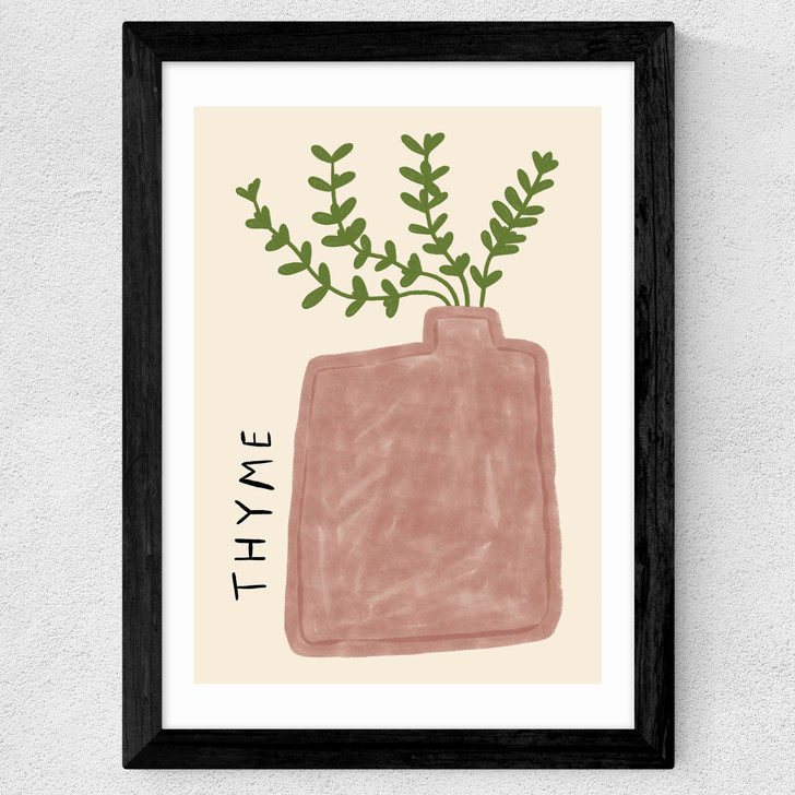 Thyme Plant Wide Black Frame