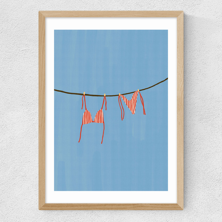 Bikini Washing Line Medium Oak Frame