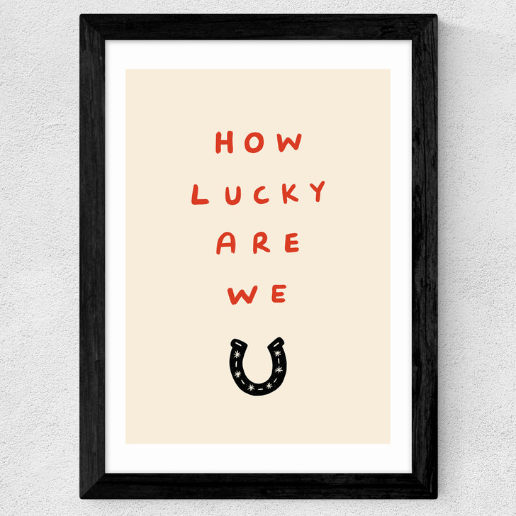 How Lucky Wide Black Frame