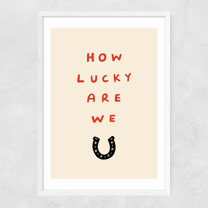 How Lucky Narrow White Frame