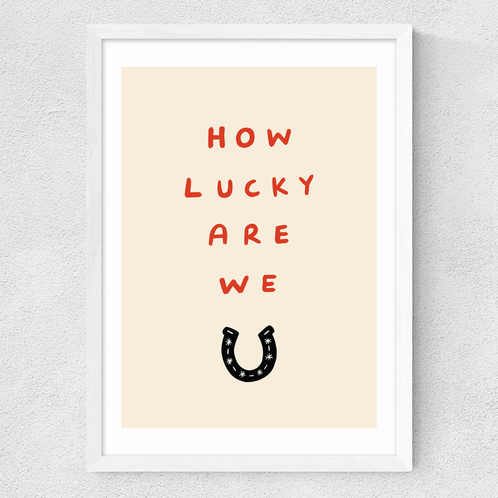 How Lucky Medium White Frame