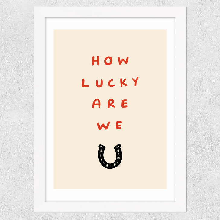 How Lucky Wide White Frame