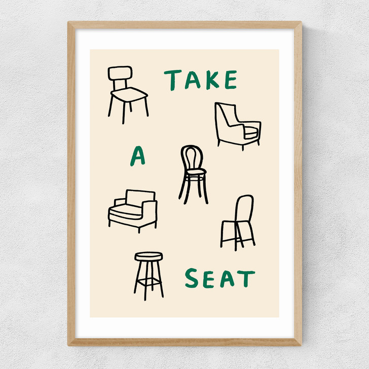 Take A Seat Narrow Oak Frame