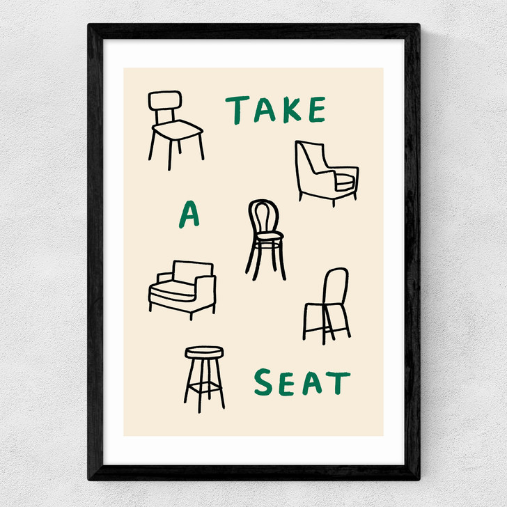 Take A Seat Medium Black Frame