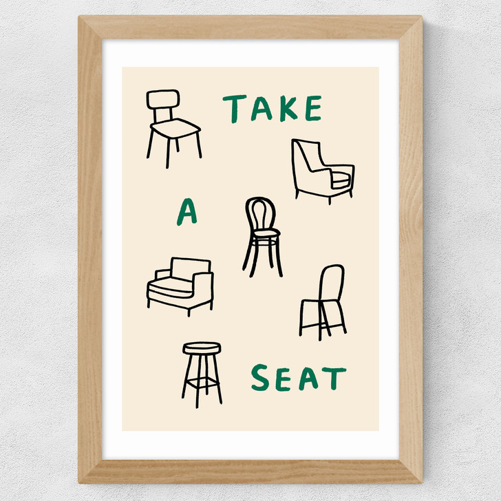 Take A Seat Wide Oak Frame