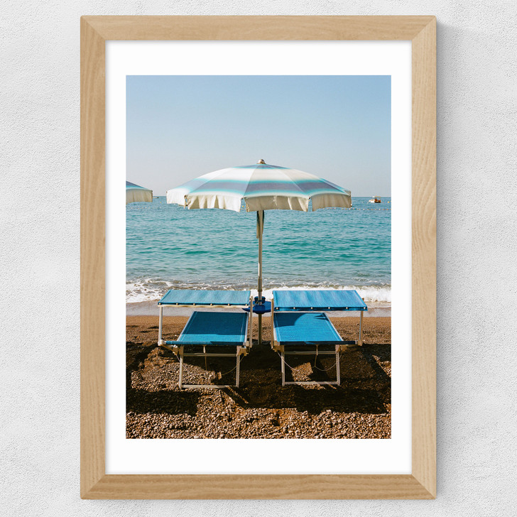 Positano Beach IV Wide Oak Frame