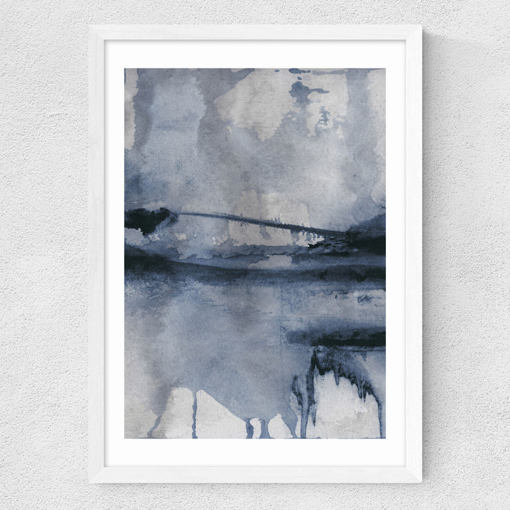 Blue II Medium White Frame