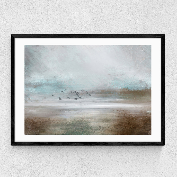 Marsh Birds Narrow Black Frame