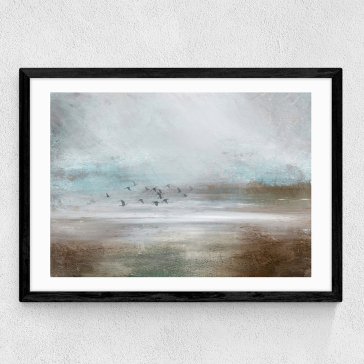 Marsh Birds Medium Black Frame