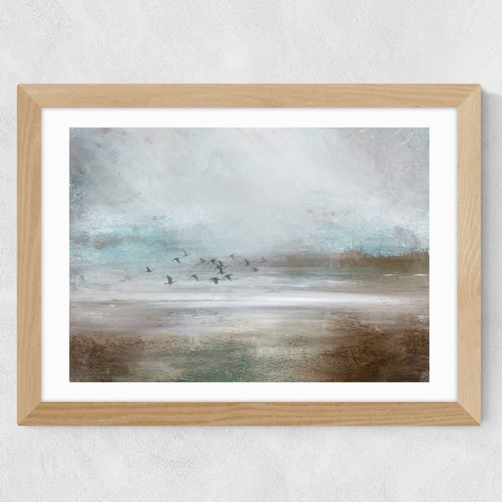 Marsh Birds Wide Oak Frame