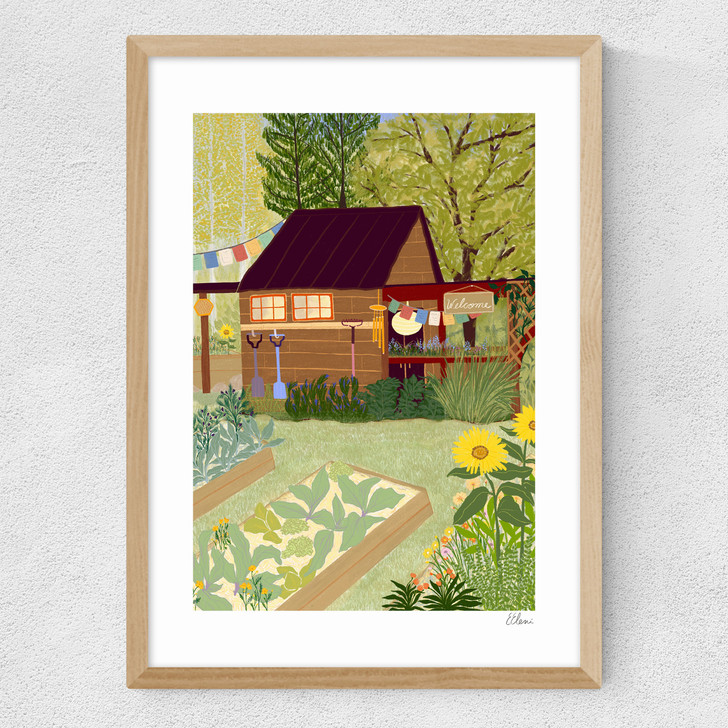 Veggie Garden Medium Oak Frame