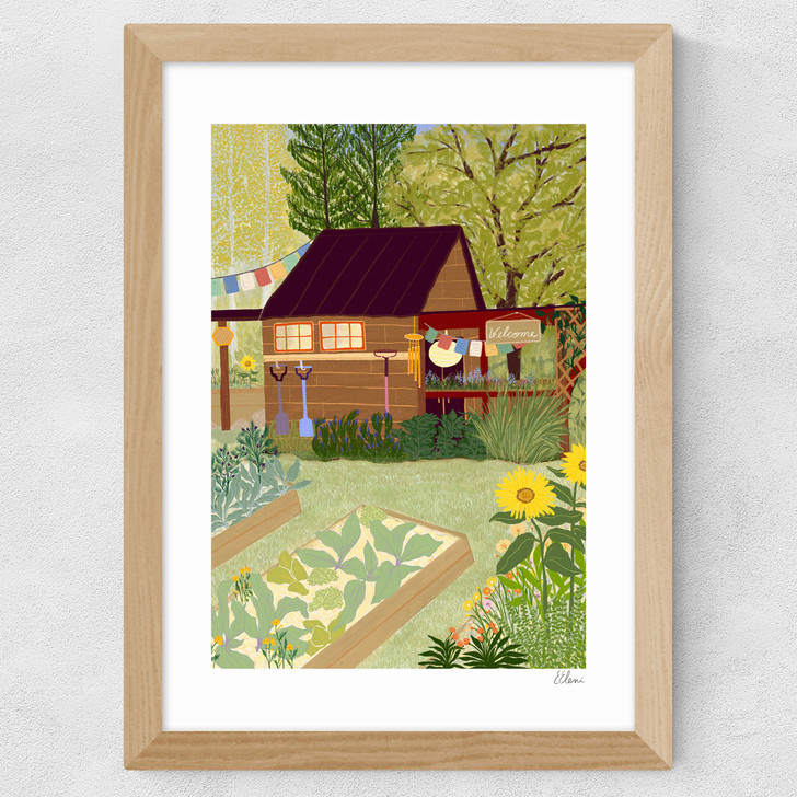 Veggie Garden Wide Oak Frame