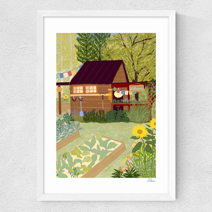 Veggie Garden Medium White Frame