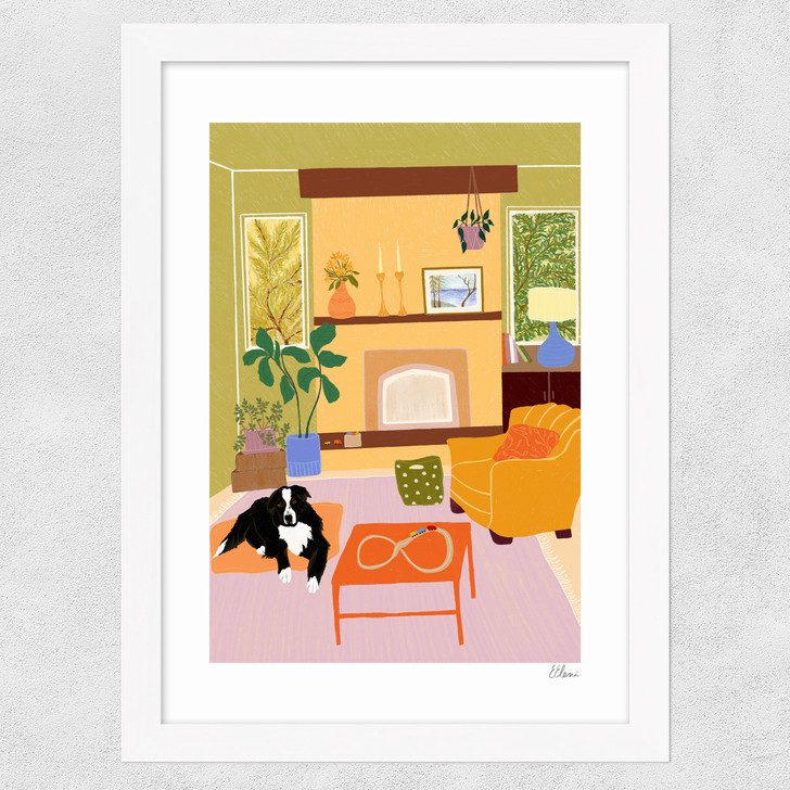 Woodland Home Wide White Frame