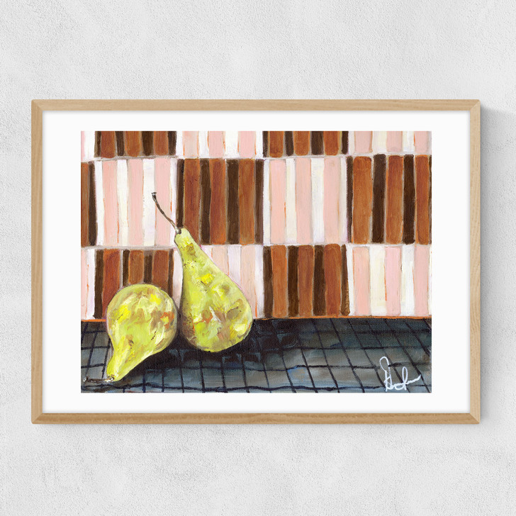 Pear Drops Narrow Oak Frame