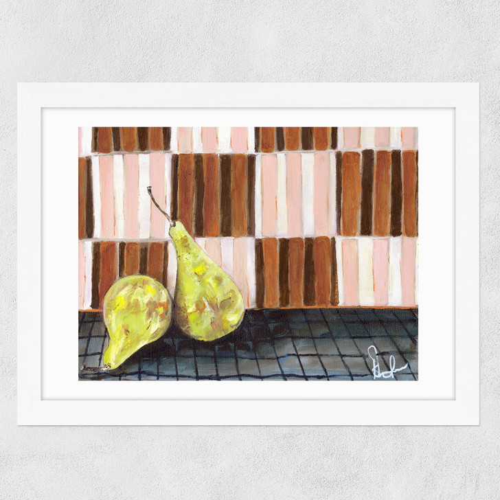 Pear Drops Wide White Frame