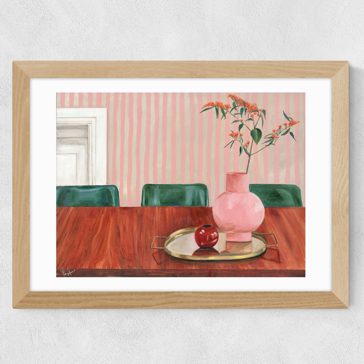 Table and Chairs Wide Oak Frame