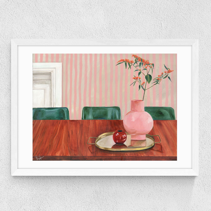 Table and Chairs Medium White Frame