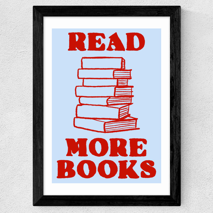 Read More Books Wide Black Frame
