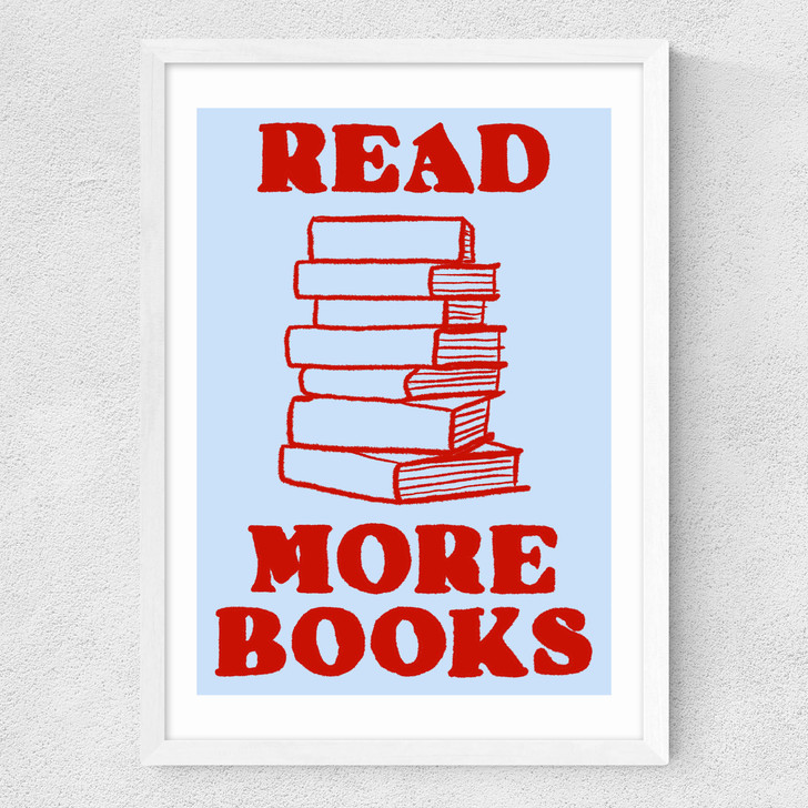 Read More Books Medium White Frame