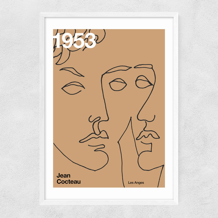 1953 Cocteau Narrow White Frame