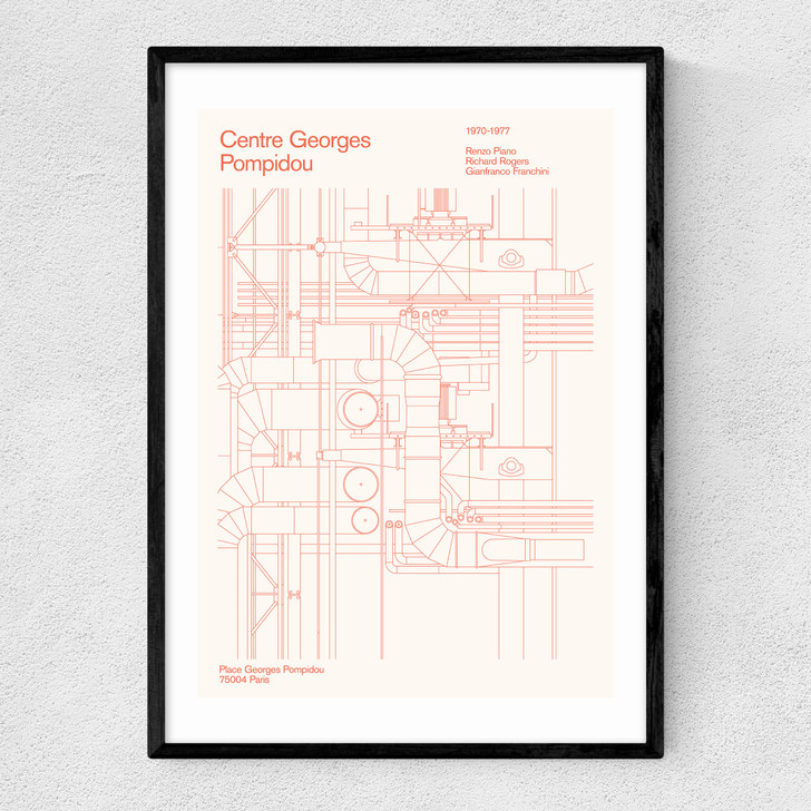 Centre Pompidou Narrow Black Frame