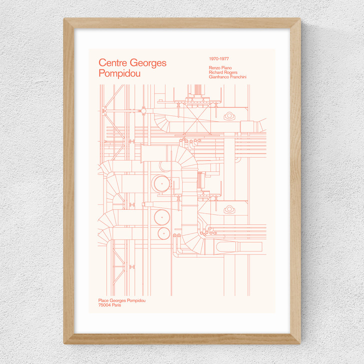 Centre Pompidou Medium Oak Frame