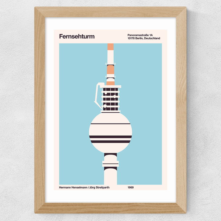 Fernsehturm Berlin Wide Oak Frame
