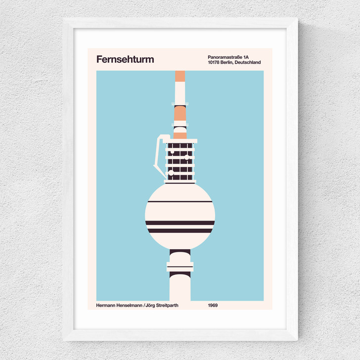 Fernsehturm Berlin Medium White Frame