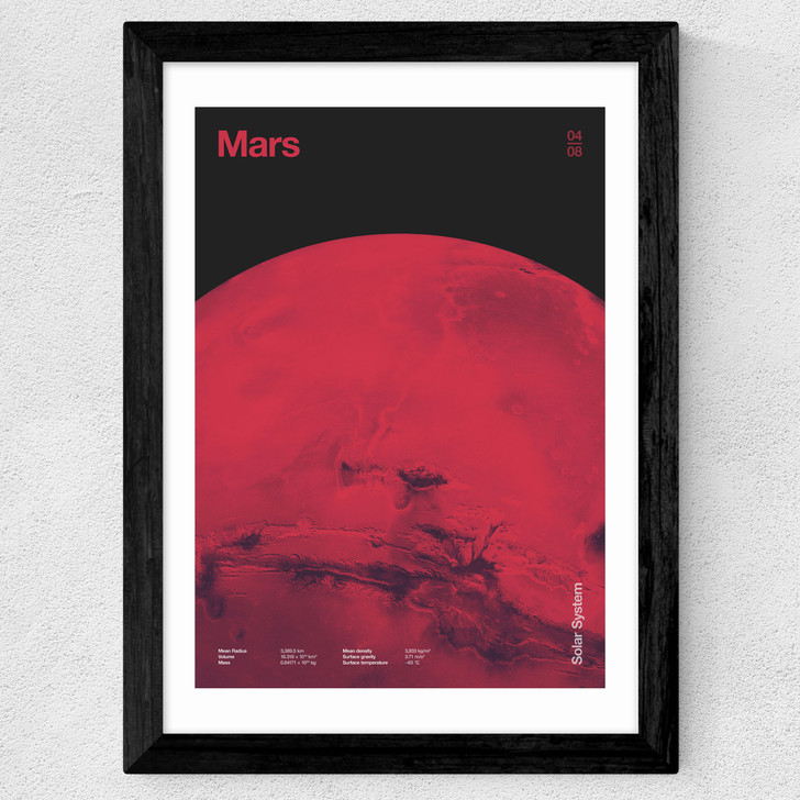 Mars - Futuristic Japan 1 Wide Black Frame