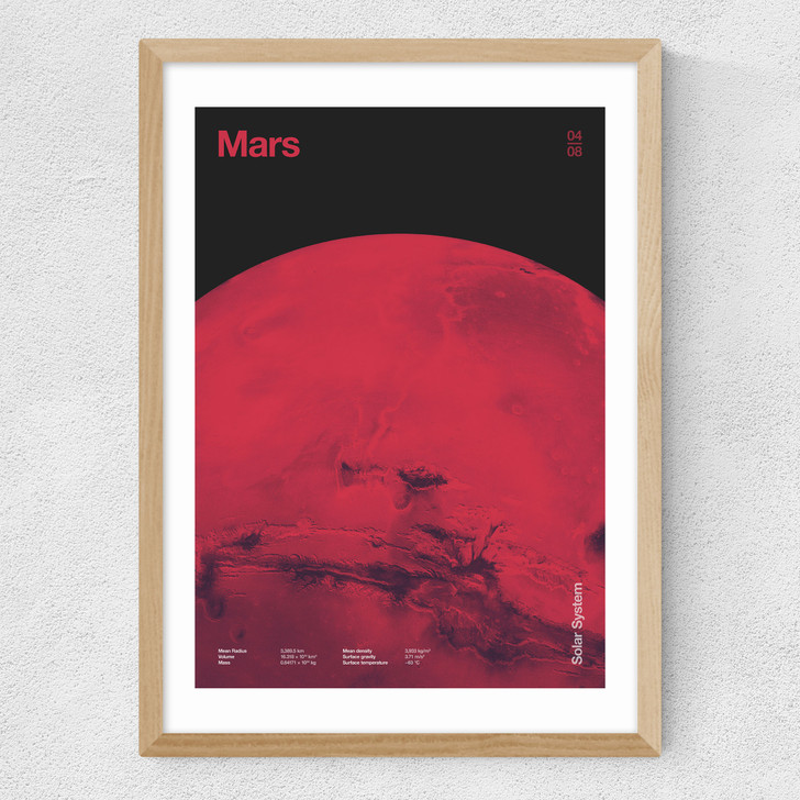 Mars - Futuristic Japan 1 Medium Oak Frame