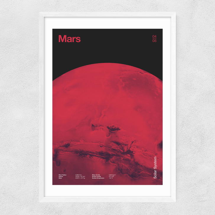 Mars - Futuristic Japan 1 Narrow White Frame