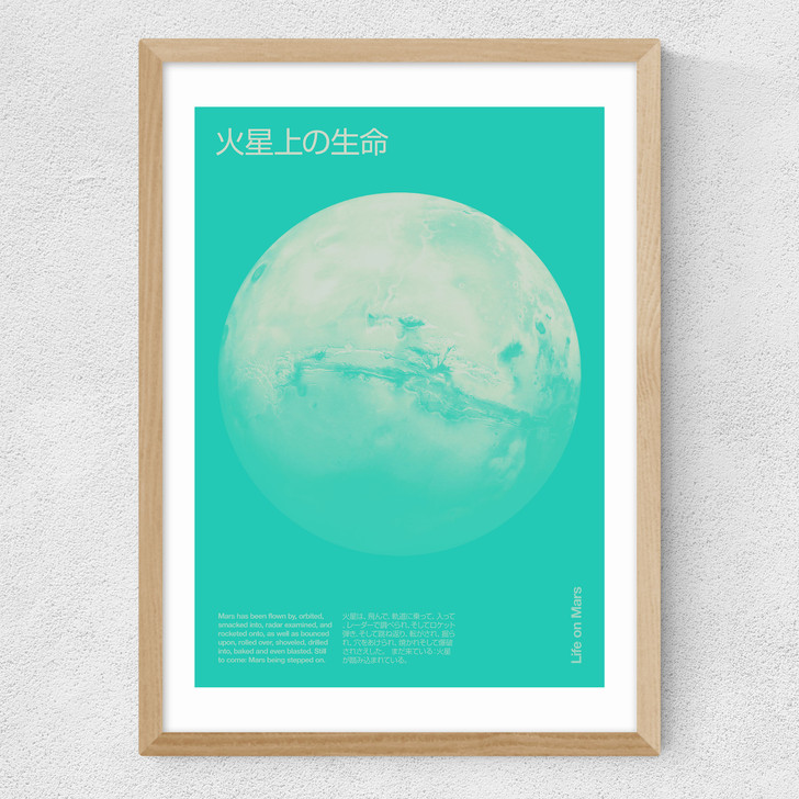 Mars - Futuristic Japan 2 Medium Oak Frame