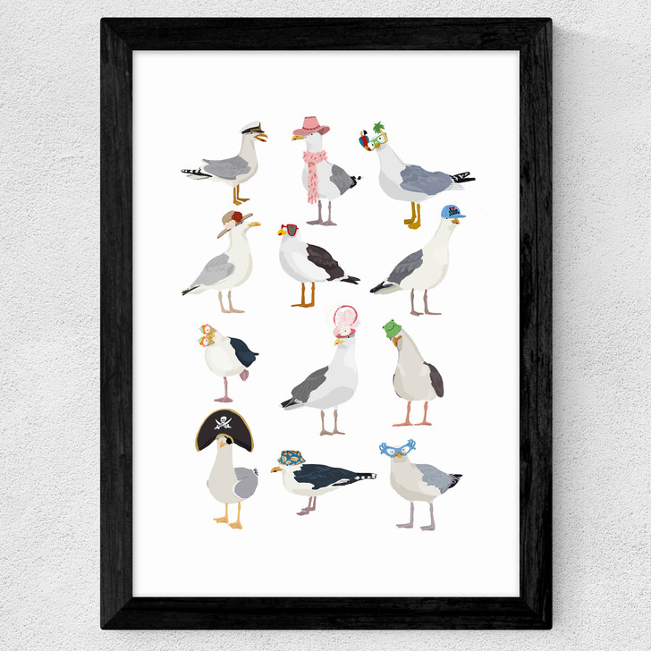 Fashion Seagulls Wide Black Frame