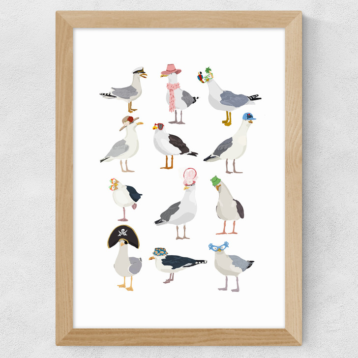 Fashion Seagulls Wide Oak Frame