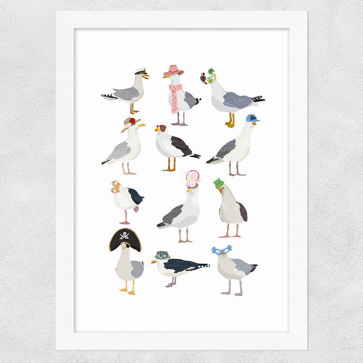 Fashion Seagulls Wide White Frame