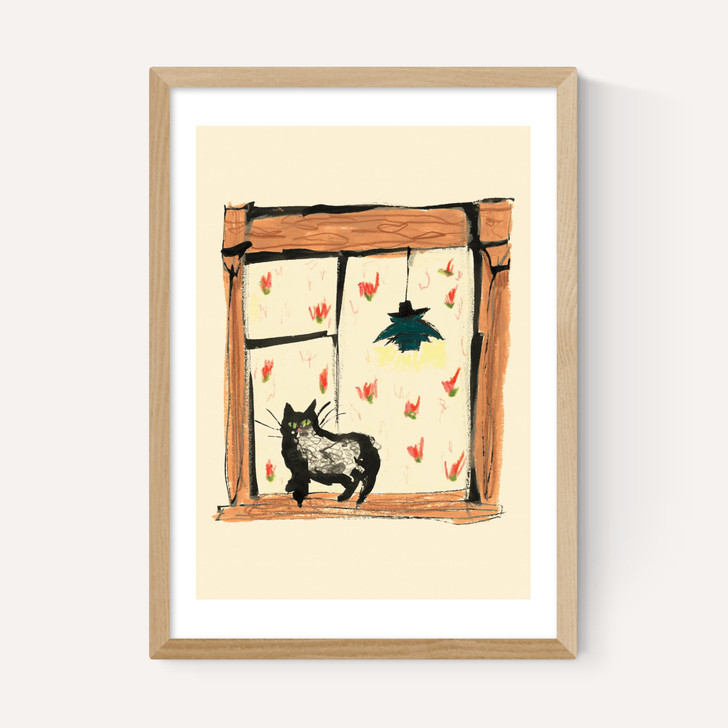 Black Cat On Windowsill