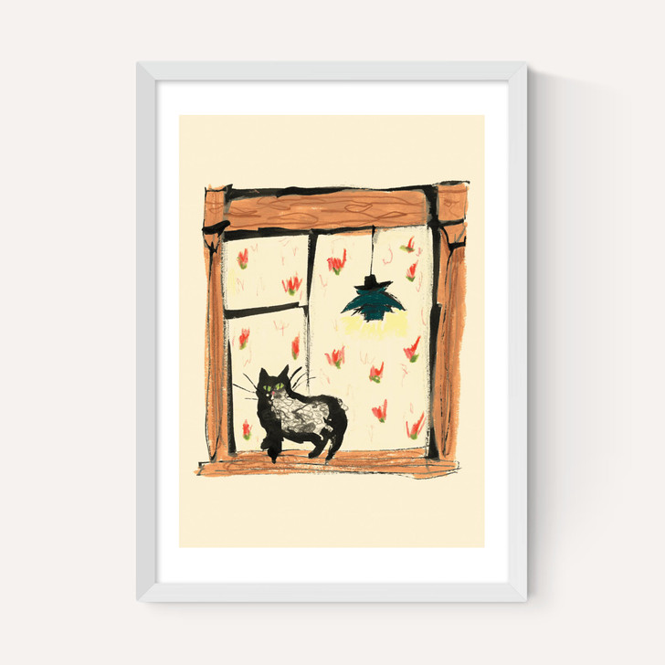 Black Cat On Windowsill