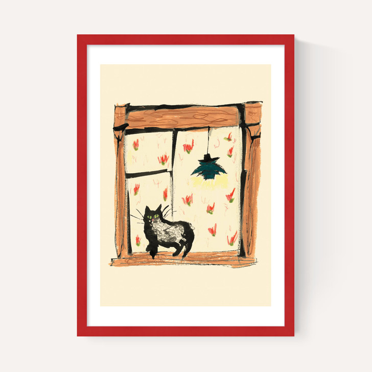 Black Cat On Windowsill