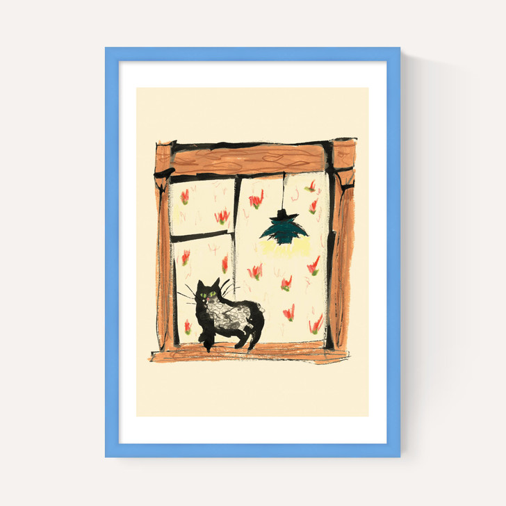Black Cat On Windowsill