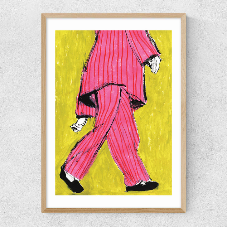 Pink Pyjama Narrow Oak Frame