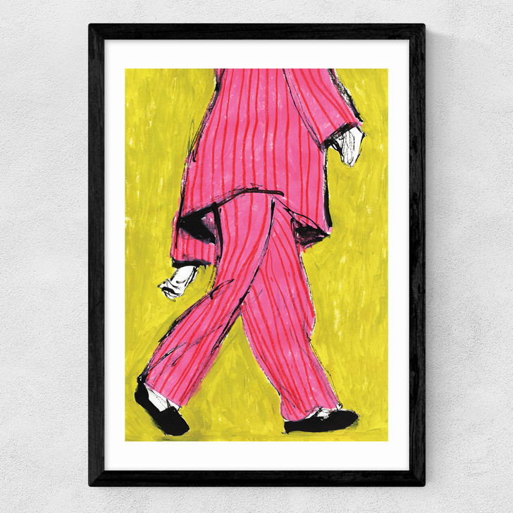 Pink Pyjama Medium Black Frame
