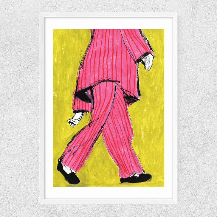 Pink Pyjama Narrow White Frame