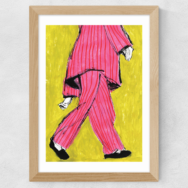 Pink Pyjama Wide Oak Frame